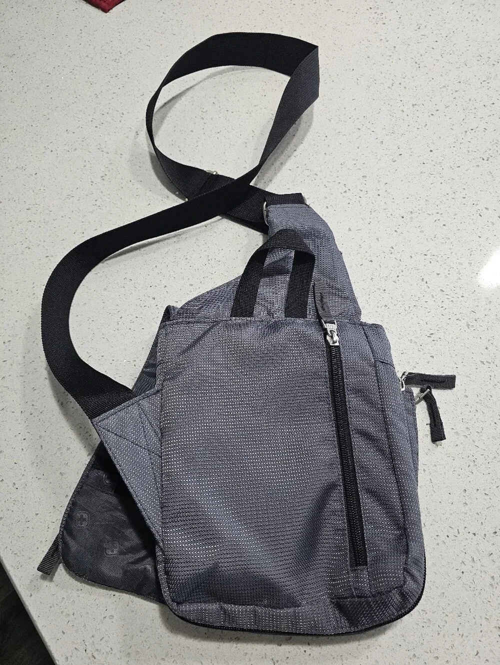 SwissGear Wenger Gray Black Crossbody Multi Compartment Bag Swiss Knife